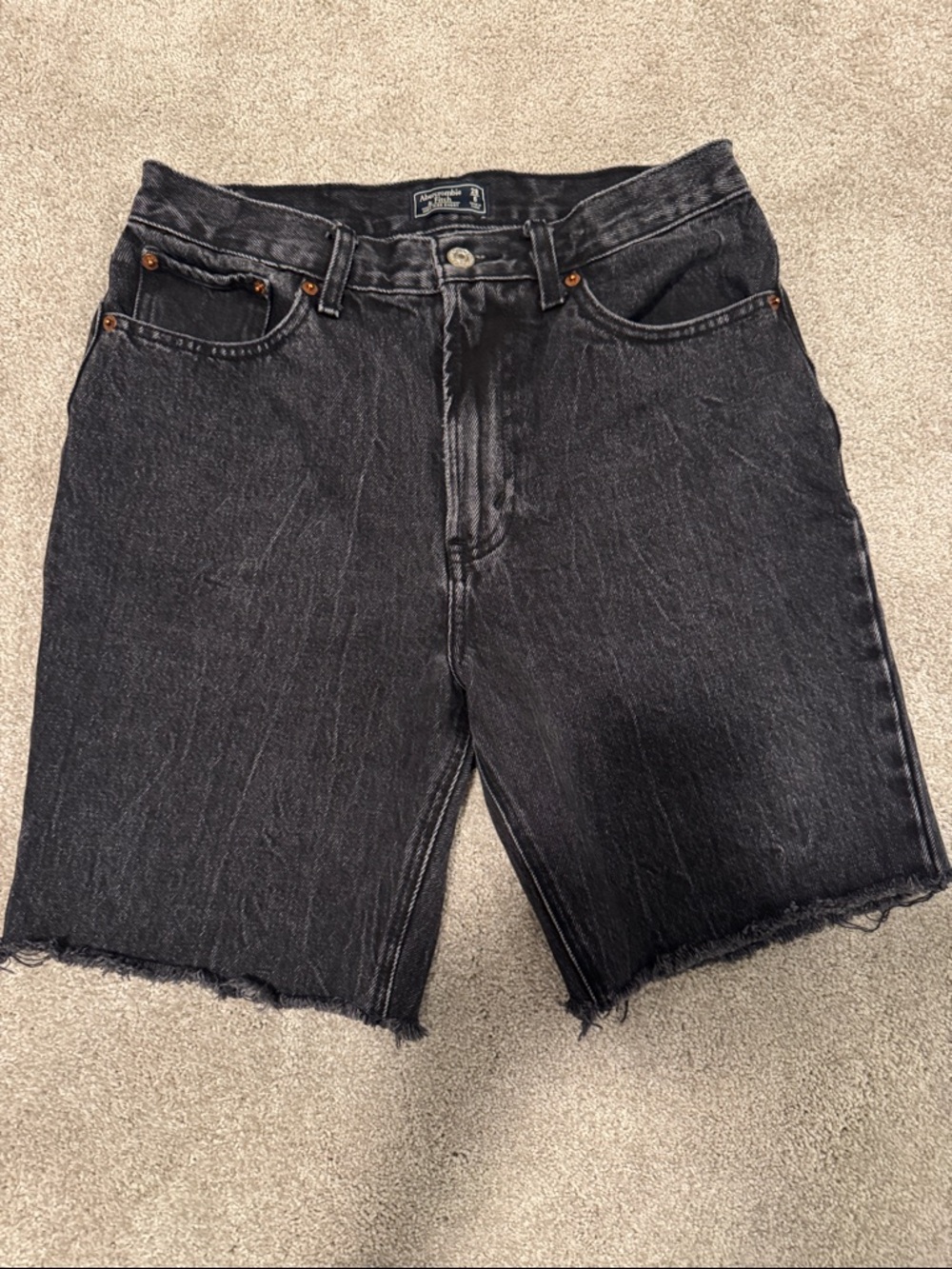 Abercrombie & Fitch Black High-Rise Short
